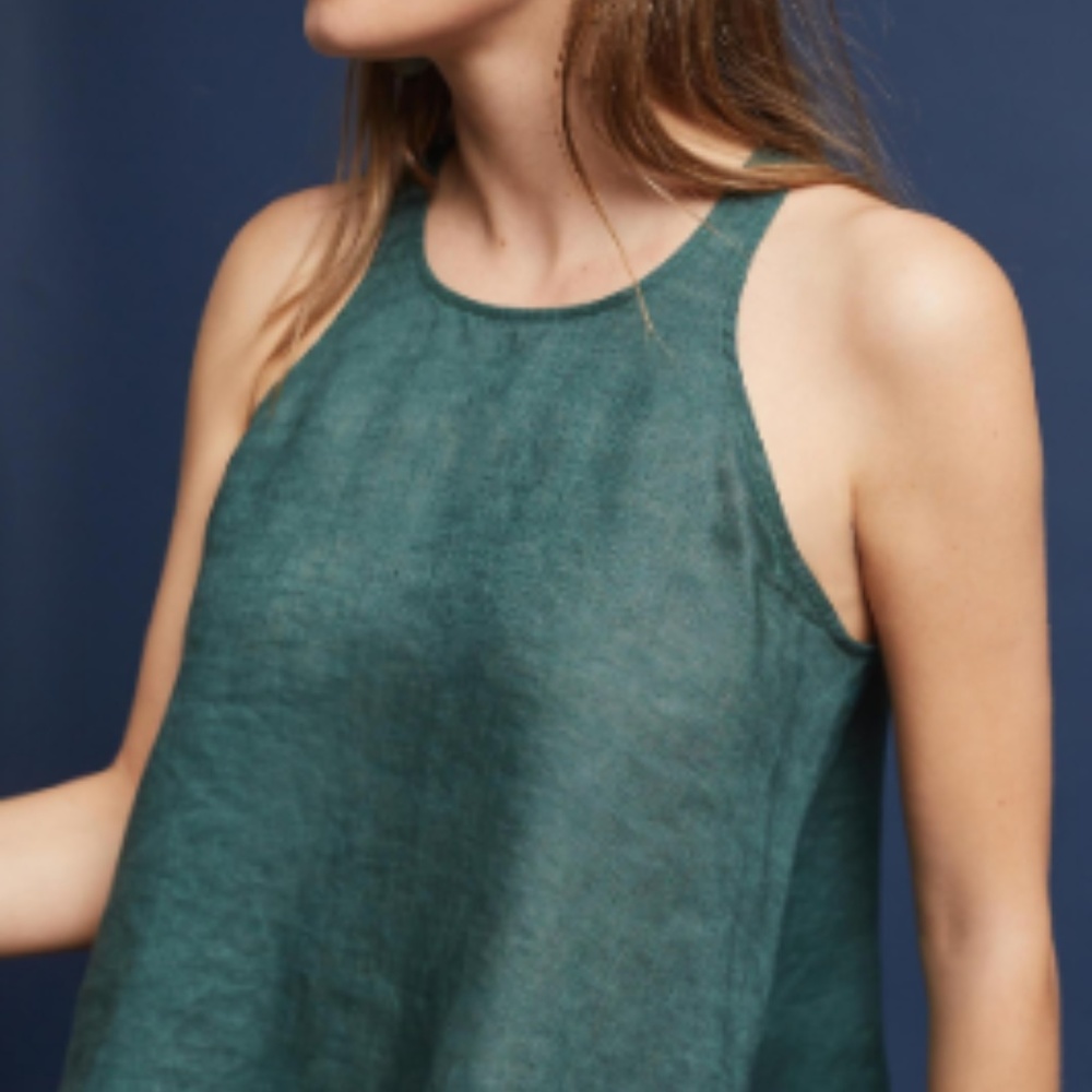 Anthropologie Sleeveless Linen Swing Top Like New